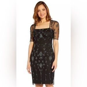 Adrianna Papell Black Dress NEW size 6